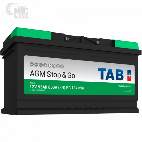 Аккумулятор TAB AGM Stop & Go  [213090] 6СТ-95 Ач R EN850 А 353x175x190мм